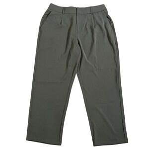 Halara High Waisted Pocket Solid Work Tapered Pants Size XL Ankle Black Pleated